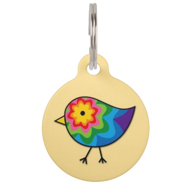 Colourful Chick Pet ID Tag (Front)
