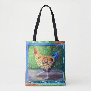 Colourful Chicken Tote Bag