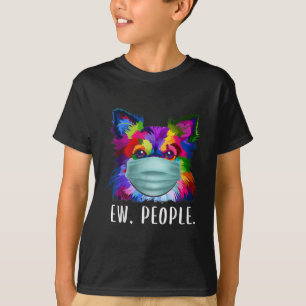 colourful chihuahua ew people dog wearing facemask T-Shirt
