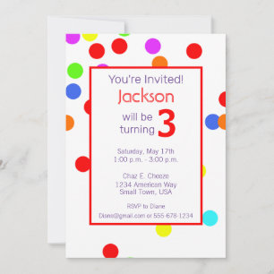 Colourful Children’s Birthday Party Invitation