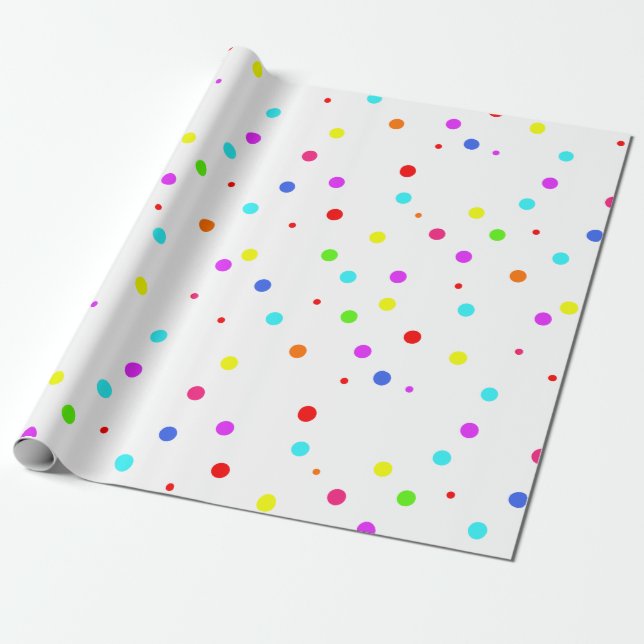Colourful Children’s Birthday Party Wrapping Paper (Unrolled)