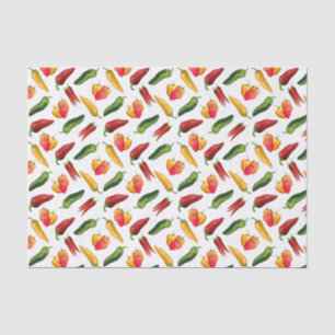 Colourful Chilli peppers Tissue Paper