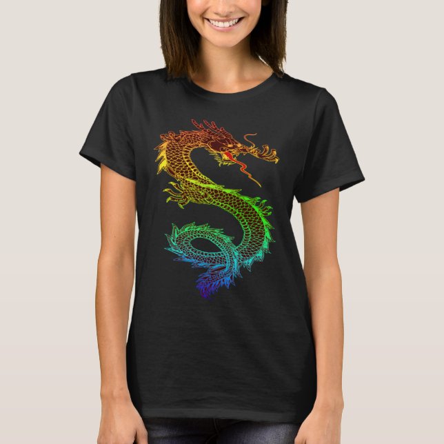 Colourful Chinese Dragon T-Shirt (Front)
