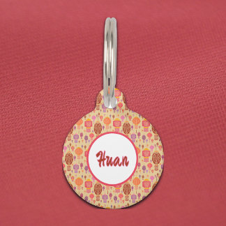 Colourful Chinese Lanterns Pet Tag