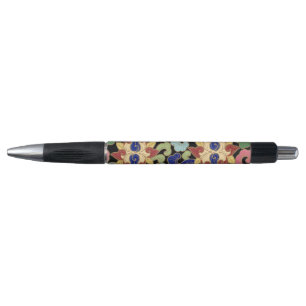 Colourful Chinoiserie Floral Pattern on Black