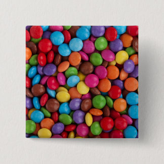 Colourful Chocolate Candy 15 Cm Square Badge