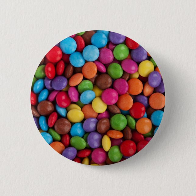 Colourful Chocolate Candy 6 Cm Round Badge (Front)