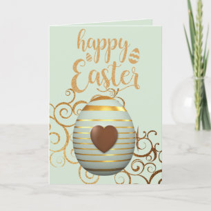 Colourful Chocolate Easter Egg Holiday Card