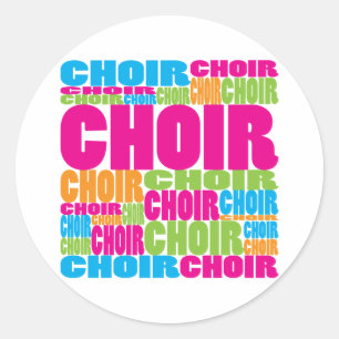 Colourful Choir Classic Round Sticker