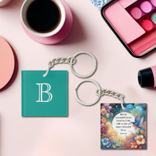 Colourful Christian Keychain Romans 5:8 Verse