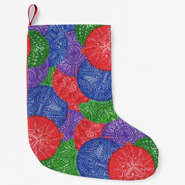 Colourful Christmas Balls Stocking (Front)