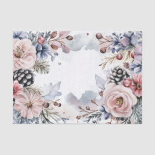 Colourful Christmas Baubles and Flowers Tissue Paper