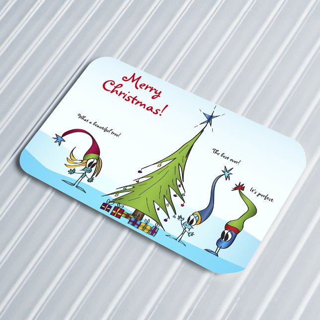Colourful Christmas Cartoon Character Magnet (Hey! Take a look at this most excellent cartoon Christmas magnet!)