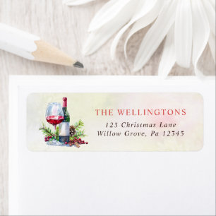 Colourful Christmas Cocktail Party Return Address