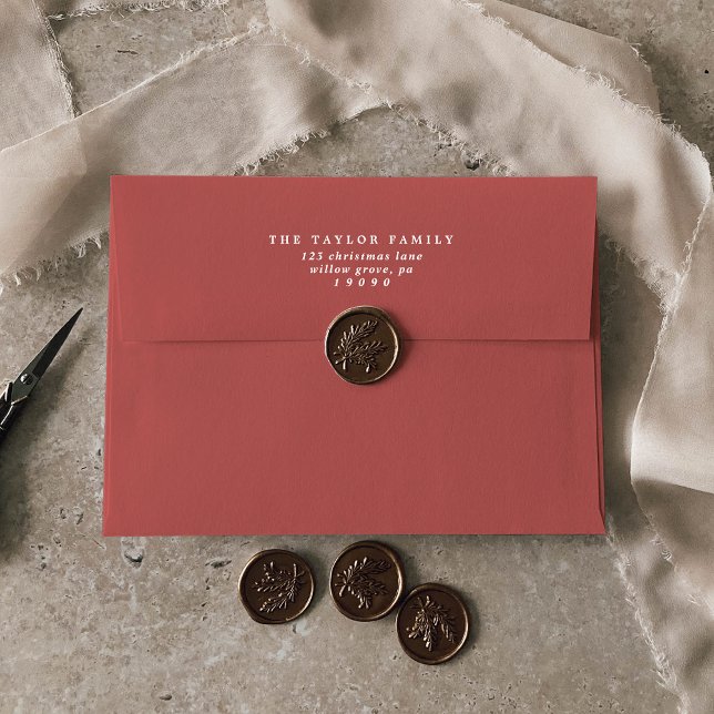 Colourful Christmas Coordinate Holiday Card Envelope (Creator Uploaded)