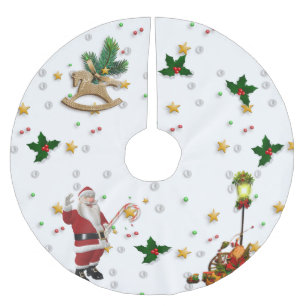 Colourful Christmas Decoration  Brushed Polyester  Tree Skirt