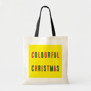 Colourful Christmas Festive Tote Bag