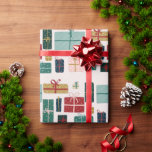 Colourful Christmas Gift Box Patterns Wrapping Paper<br><div class="desc">Festive and fun gift box Christmas presents pattern wrapped in holiday colours of red,  green,  navy,  gold,  and more.</div>
