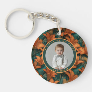 Colourful Christmas Gifts For Dad Lilies Floral Key Ring