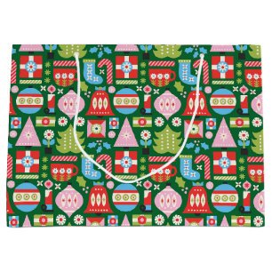 Colourful Christmas Gifts Large Gift Bag