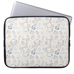 Colourful christmas Gingerbread Man and santa Laptop Sleeve