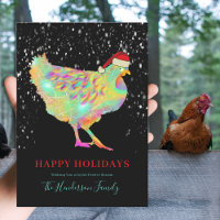 Colourful Christmas Hen Add Name