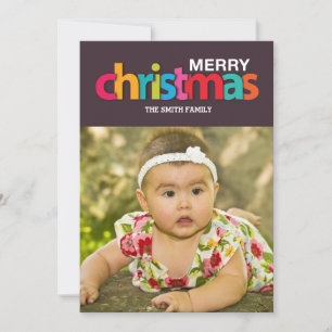colourful christmas holiday card