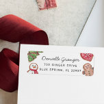 Colourful Christmas Holiday Cookie Return Address<br><div class="desc">Designed to match our holiday cookie exchanges invitations and accessories,  these cute return address labels feature your name and address surrounded by watercolor cookie illustrations including a Christmas tree,  snowman,  ornament and gingerbread man.</div>