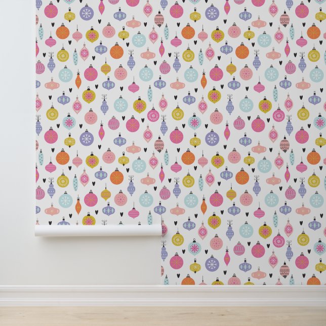 Colourful Christmas Holiday Decorations Festive Wallpaper (Application)