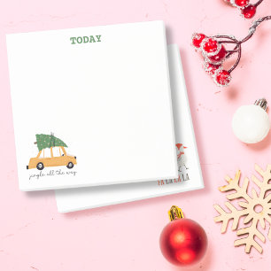 Colourful Christmas Illustration Custom Text Post-it Notes
