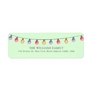Colourful Christmas Light Custom Family Name
