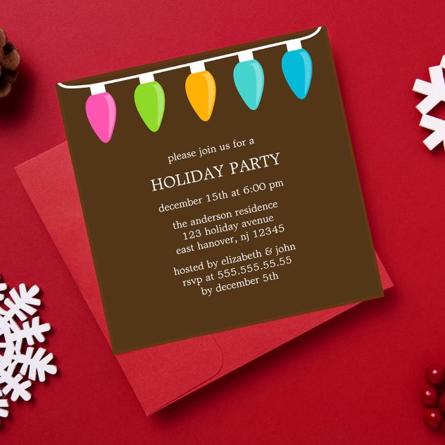 Colourful Christmas Lights Invitation (Creator Uploaded)