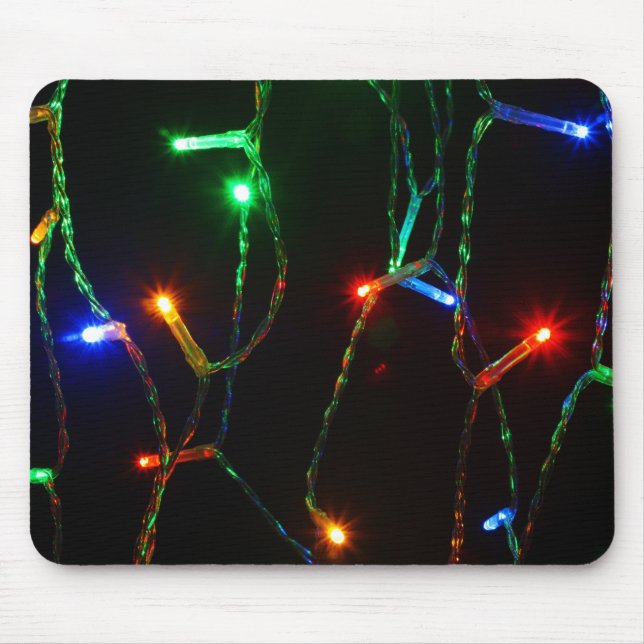 Colourful Christmas lights Mouse Pad (Front)