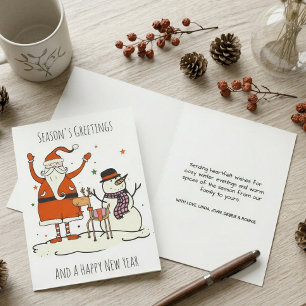 Colourful Christmas Non Photo Happy New Year Holiday Card