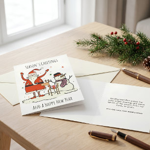 Colourful Christmas Non Photo Happy New Year Holiday Card