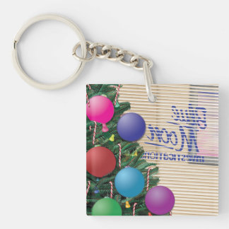 Colourful Christmas Office Art Keychain