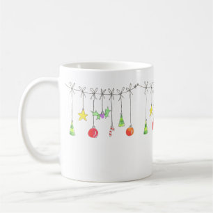 Colourful Christmas Ornaments Coffee Mug