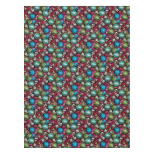 Colourful christmas ornaments tablecloth