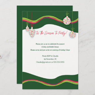 Colourful Christmas  Party invitation