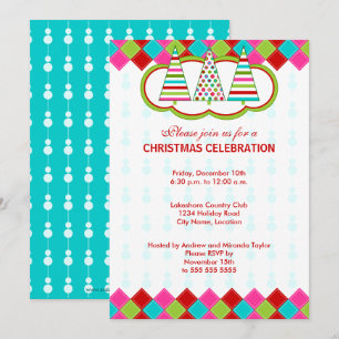 Colourful Christmas Party Invitation