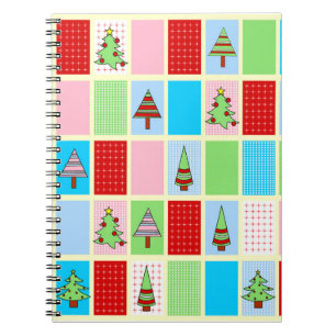Colourful Christmas Pattern Notebook