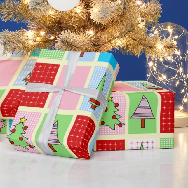 Colourful Christmas Pattern Wrapping Paper (Holidays)