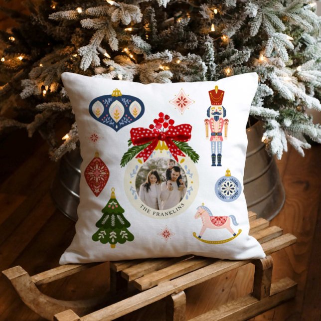 Colourful Christmas Photo Decorative Pillow (Creator Uploaded)