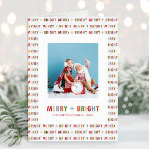Colourful Christmas Photo Holiday Card