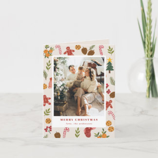 Colourful Christmas & Seasonal Items Photocard Holiday Card