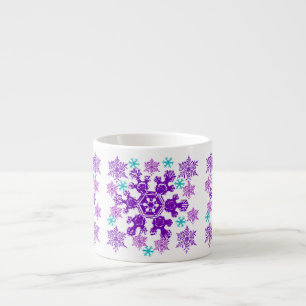 Colourful Christmas Snowflake Espresso Cup