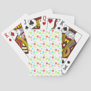 Colourful Christmas Snowflakes Playing Cards