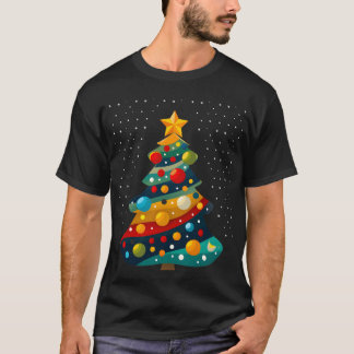 Colourful Christmas Tree A Festive Pop of Joy T-Shirt