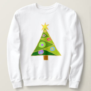 Colourful Christmas Tree Abstract Art to Wear Sweatshirt