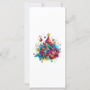 Colourful Christmas tree drawing